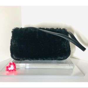 Y2K Kenneth Cole Faux Fur Baguette Bag